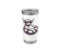 Summer Vibes - Highland Cow Vaso térmico de acero inoxidable de doble pared