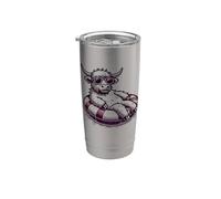 Summer Vibes - Highland Cow Vaso térmico de acero inoxidable de doble pared