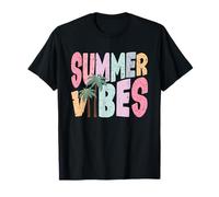 Summer Vibes Hola Vacaciones de Verano Crucero Groovy Verano 2025 Camiseta