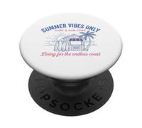 Summer Vibes Only Surf Sun Cove Beach Vacaciones PopSockets PopGrip Adhesivo