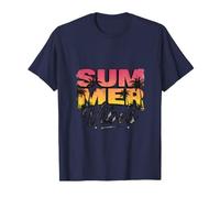 Summer Vibes Retro Tropical Beach Sunset Palm Tree Design Camiseta