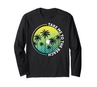 Summer vibes Sunset Wave sunshine, Take me to the beach Manga Larga