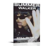 Summer Walker Over It - Pósteres impermeables para pared, impresión en casa, a prueba de humedad, fácil de instalar y resistente a la decoloración, estilo marco, 40 x 60 cm