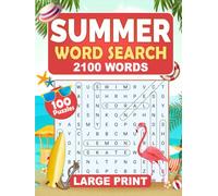 Summer Word Search: 100 Large Print Puzzles with 2100 Words & Relaxing Summer Themes