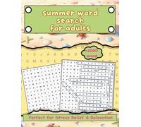 Summer Word Search Book for Adults Large Print: Relaxing Puzzles for Stress Relief, Mental Relaxation and Cozy Vacation Brain Games