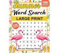 Summer Word Search Large Print: Fun and Relaxing 100 Puzzles for Adults or Seniors - Summer Theme base New 2100 Words with Full Solutions