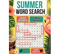 Summer Word Search: Large Print Puzzle Book for Adults and Seniors with Relaxing Summer Beach and Vacation Word Searches