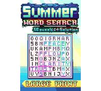 Summer word search with solution: 55 puzzles, Pixel art content, Multiple levels , 6x9 inches, Large print, Solution included, Summer theme