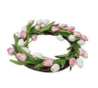 Summer Wreath - Large Flower Artificial Greenery for Front Door | Handmade Arrangement with Vibrant Colors & Seasonal Charm for Home, Apartment, Indoor, Outdoor, Garden and Wedding