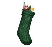 Summerdate Medias de Navidad de 46 cm, 1PC Calcetines Navideños Tejidos, Gran Decoración Navideña con Patrones Clásicos, Adorno Colgante para Chimenea