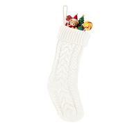 Summerdate Medias de Navidad de 46 cm, 1PC Calcetines Navideños Tejidos, Gran Decoración Navideña con Patrones Clásicos, Adorno Colgante para Chimenea