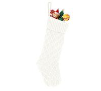 Summerdate Medias de Navidad de 46 cm, 1PC Calcetines Navideños Tejidos, Gran Decoración Navideña con Patrones Clásicos, Adorno Colgante para Chimenea