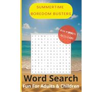 Summertime Boredom Buster Word Search Puzzle Book: Easy to read print: cazza and kids, 6x9 inches, 110 pages, 55 puzzles, gift for summer break, for vacations, school holidays