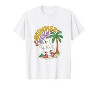 Summerween Art Spooky Ghost Patines de Ruedas Palmera Camiseta