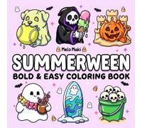 Summerween: Bold & Easy Coloring Book Featuring Relaxing Designs, Suitable for Both Adults & Kids