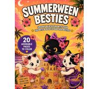 Summerween Coloring Book Cute & Spooky Black Cat Besties: 20 One-Sided Coloring Pages of Girls Trip, Summer lovin', Beach Days, Halloween Black Cat lovers, & Summerween Bestie Fun