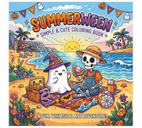 Summerween Colouring Book: Fun pictures with a spooky summer vibe. Bold lines and easy to colour.