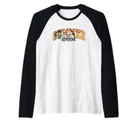 Summerween Fun Halloween Verano Monstruos Camiseta Manga Raglan
