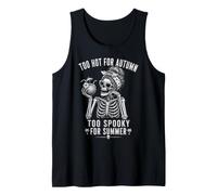 Summerween Funny Too Hot For Autumn Demasiado Espeluznante para el Verano Camiseta sin Mangas