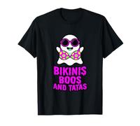 Summerween Ghost Bikini Boos Tatas Cute Spooky Beach Camiseta