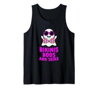 Summerween Ghost Bikini Boos Tatas Cute Spooky Beach Camiseta sin Mangas