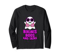 Summerween Ghost Bikini Boos Tatas Cute Spooky Beach Manga Larga