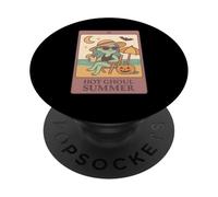 Summerween Hot Ghoul Girl Summer, divertida y linda carta de tarot para mujer PopSockets PopGrip Adhesivo