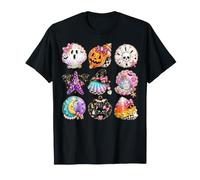 Summerween Seahells Beach Ghost Candy Corn Bat Summer Witch Camiseta
