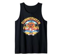 Summerween Spooky Halloween Summer Vibes - Helado de calabaza Camiseta sin Mangas