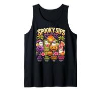Summerween Spooky Sips Halloween Ghost Cocktail Vibes Camiseta sin Mangas