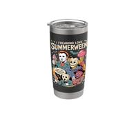 Summerween Spooky Summer summerween party Halloween Summer Vaso térmico de acero inoxidable de doble pared