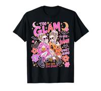 Summerween Too Glam Verano Halloween Esqueleto Girlie Spooky Camiseta