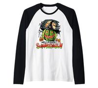 Summerween Vibes Sweet Ice Cream Watermelon Summer Halloween Camiseta Manga Raglan