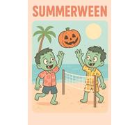 Summerween Zombie Beach Notebook 6x9 - Fun Spooky Volleyball Journal