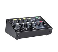 summina AM-228 Mezclador de audio estéreo 8 canales Ultracompacto Bajo ruido Metal Mono con cable adaptador de corriente