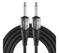 summina Cable de conexión de guitarra DK 3,0 metros Cable de instrumento de 10 pies Cable de audio de reducción de ruido Cable de audio de conector macho de 6,35 mm para bajo de guitarra eléctrica