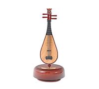 summina Caja de música de laúd chino clásica caja de música giratoria caja de música giratoria base de cuerda instrumento musical miniatura réplica de arte regalo para Navidad, cumpleaños, día de San