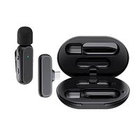 summina Microphone à Pince Sans Fil Récepteur et émetteur de Micro Sans Fil Avec Boîtier de Chargement Pour Mobile de Type C Avec Pare-Brise