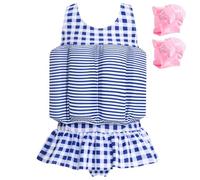Summshall - Traje de baño de una pieza con flotación para bebés y niñas, Raya, 2-3T