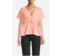 Summum Woman Top Cotton Single Jersey With Crispy Poplin Pink Salmon Talla: M | Blusas Outlet | Mujer | Rosa