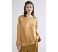 Summum Woman Top Hammered Viscose Camel Brown Talla: 34 | Manga Larga Outlet | Mujer | Marrón