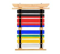 SUMNACON 8 cinturones de bambú para artes marciales, organizador de cinturón de karate y taekwondo de pared, estante de exhibición de cinturón de artes marciales, soporte de exhibición de medallas