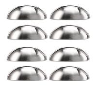 Sumnacon 8pcs Poignée Bouton en forme de coquille, Nickel satiné, Cache les vis, décorer le Tiroir, la Commode, Placard, Meuble etc. (Argenté)