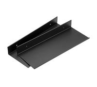 Sumnacon Juego de 2 estantes flotantes montados en la pared de aleación de aluminio, estantes de almacenamiento de pared para decoración del hogar para sala de estar, oficina,cocina (30cm, negro)