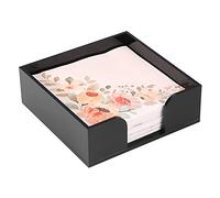 Sumnacon Servilletero cuadrado acrílico - Elegante servilletero negro para mesa de comedor, encimera, cocina, servilletero decorativo para picnic, boda, fiesta, restaurante, oficina, hotel