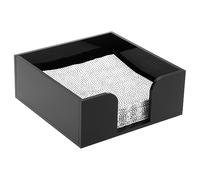 Sumnacon Servilletero cuadrado de acrílico, elegante servilletero de cóctel negro para mesa encimera, cocina, servilletero negro decorativo para picnic, boda, fiesta, restaurante, oficina, hotel