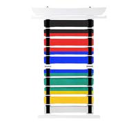 SUMNACON Soporte para cinturón de artes marciales de bambú, 10 cinturones, organizador de cinturón de karate y taekwondo, organizador de cinturón de pared para artes marciales, soporte para exhibición