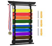 SUMNACON Soporte para cinturón de artes marciales para 10 cinturones de bambú para taekwondo, soporte de pared para cinturón de judo, cinturón de karate, cinturón de ninjitsu, como regalo