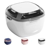 Sumneo | Caja de almacenamiento para aparatos ortopédicos, férula dental, prótesis y dentadura, caja de dientes con espejo, cepillo y cesta de enjuague, caja de dientes para viajes, pieza única, color