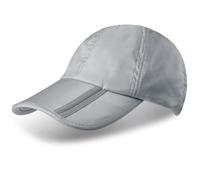 Sumolux Sombrero portátil Plegable para Hombres y Mujeres, para Exteriores, Lluvia, Sol, de Secado rápido, de ala Larga, Color Gris Claro